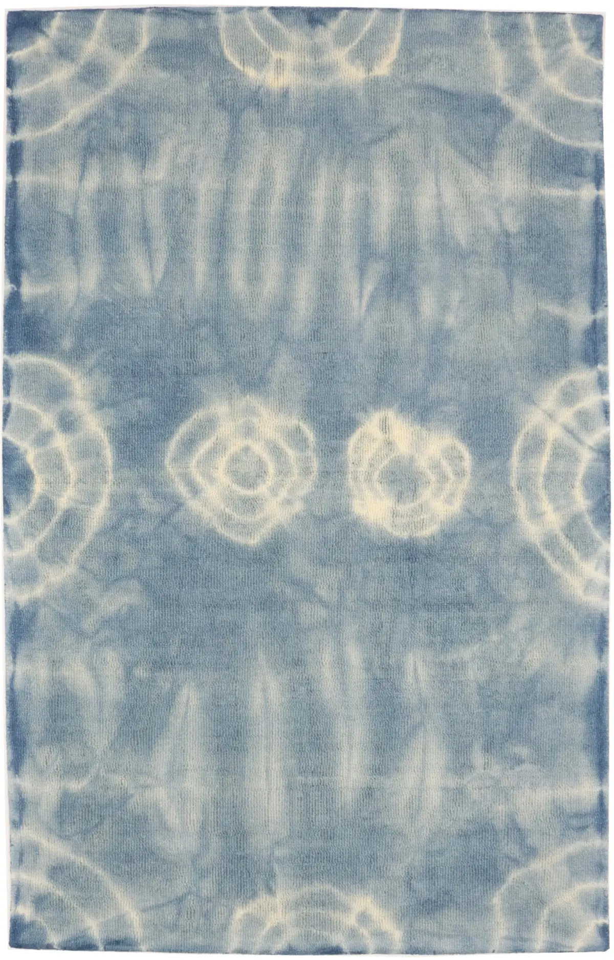 Blue Tie-Dye 5X8 Hand-Tufted Modern Rug