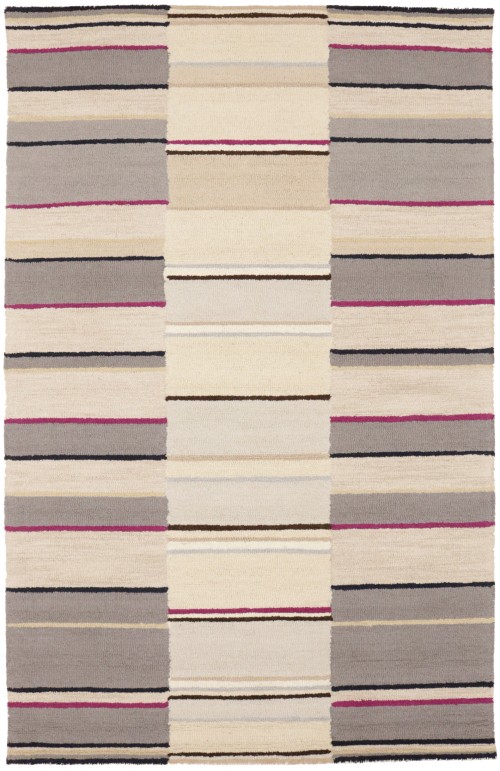 Multicolored Stripes 5X8 Hand-Tufted Modern Rug