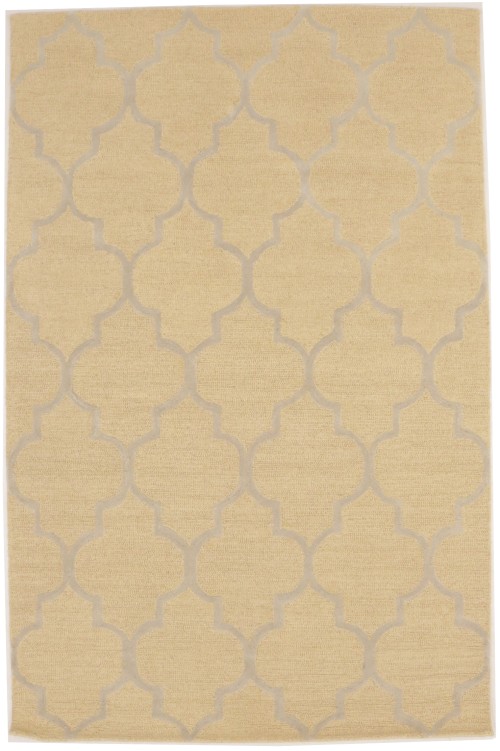 Beige Trellis 5X8 Hand-Tufted Modern Rug