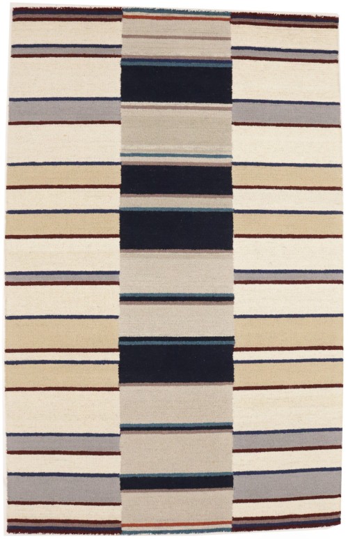 Multicolored Stripes 5X8 Hand-Tufted Modern Rug