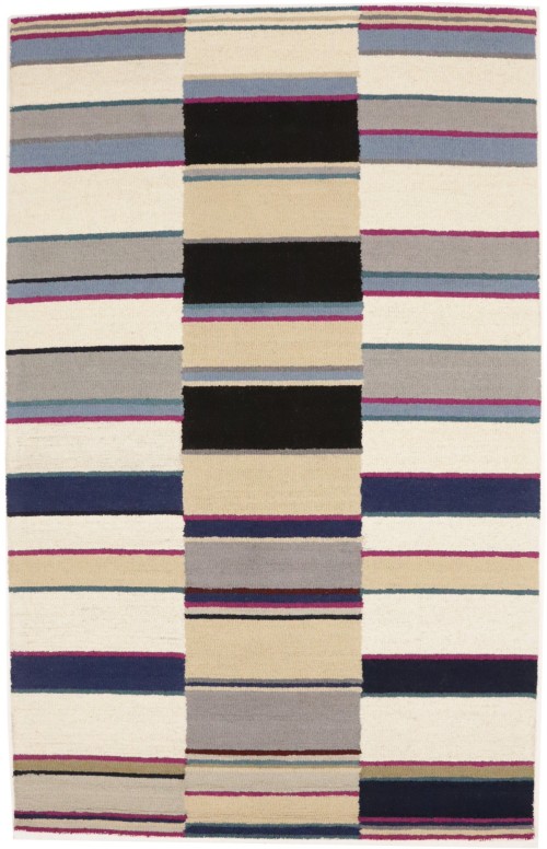 Multicolored Stripes 5X8 Hand-Tufted Modern Rug