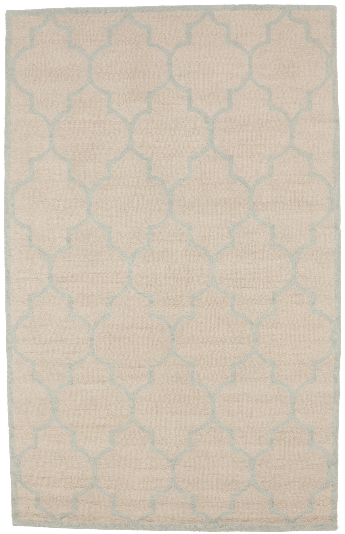 Cream Trellis 5X8 Hand-Tufted Modern Rug