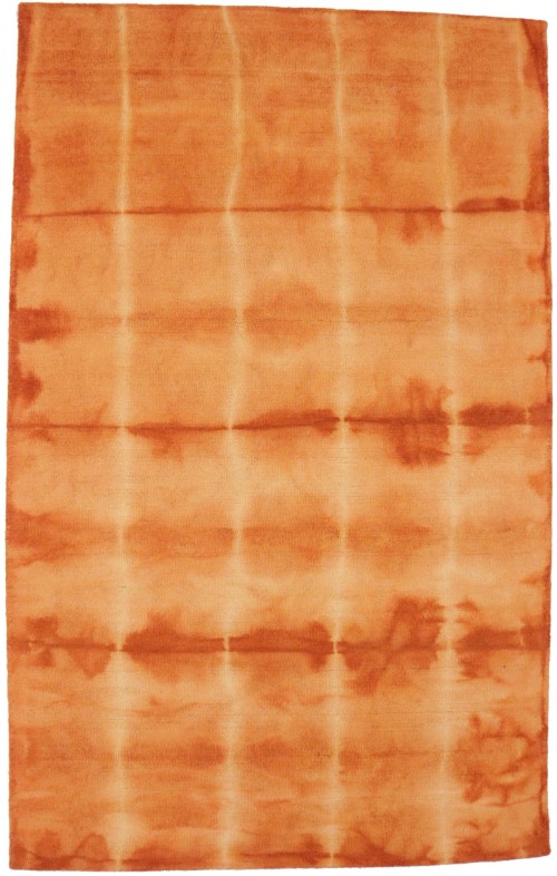 Solar Orange Tie-Dye 5X8 Hand-Tufted Modern Rug