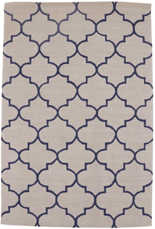 Greige & Plum Trellis 5X8 Hand-Tufted Modern Rug