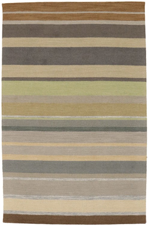 Multicolored Stripes 5X8 Hand-Tufted Modern Rug