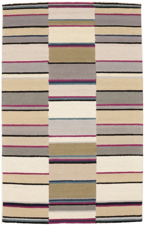 Multicolored Stripes 5X8 Hand-Tufted Modern Rug