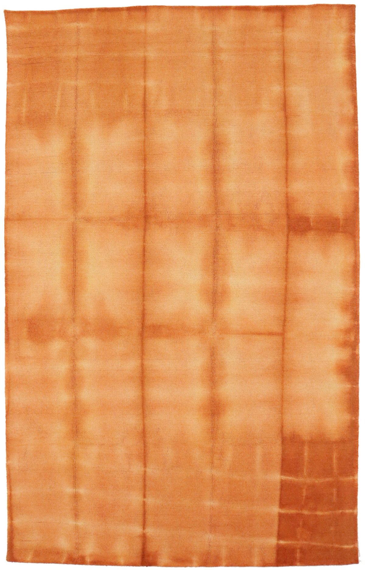 Solar Orange Tie-Dye 5X8 Hand-Tufted Modern Rug