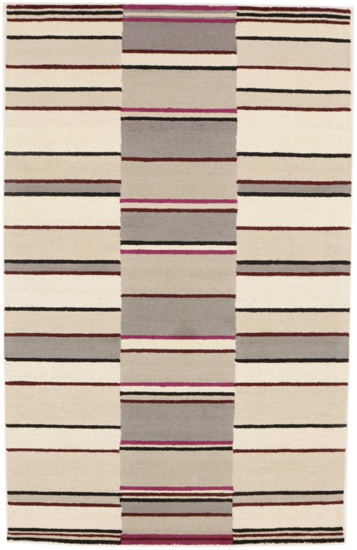 Multicolored Stripes 5X8 Hand-Tufted Modern Rug