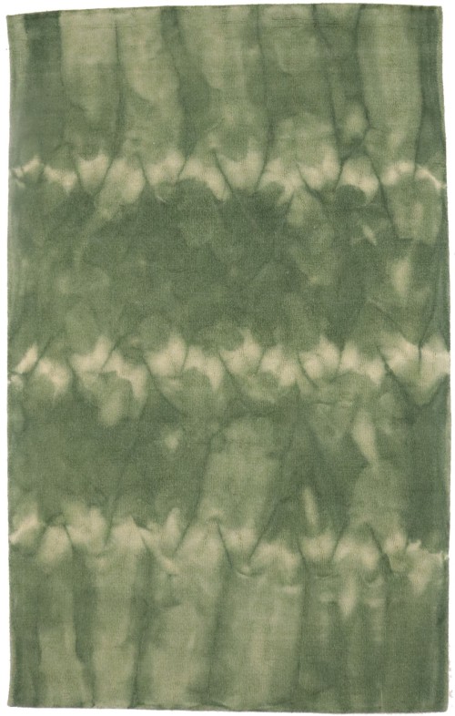 Green Tie-Dye 5X8 Hand-Tufted Modern Rug