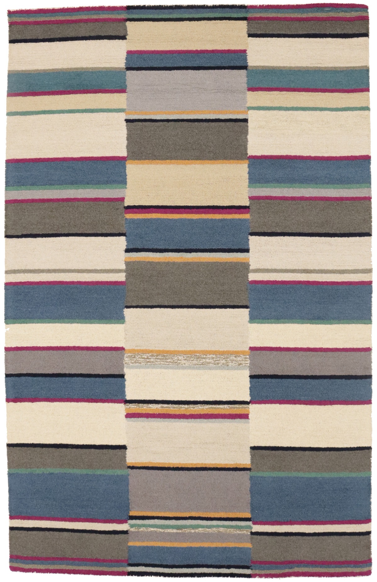 Multicolored Stripes 5X8 Hand-Tufted Modern Rug