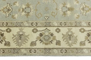 Light Gray Floral 8X10 Traditional Oushak Chobi Oriental Rug