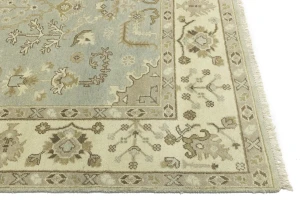 Light Gray Floral 8X10 Traditional Oushak Chobi Oriental Rug