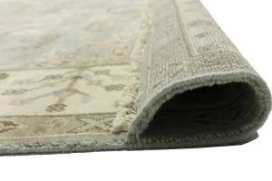 Light Gray Floral 8X10 Traditional Oushak Chobi Oriental Rug