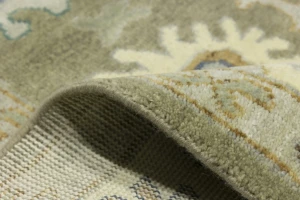 Khaki Floral 8X10 Oushak Chobi Oriental Rug