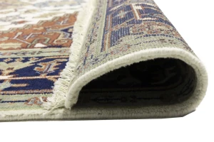 Cream Geometric 8X10 Heriz Serapi Oriental Rug