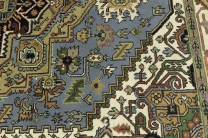 Khaki Floral 8X10 Oushak Chobi Oriental Rug