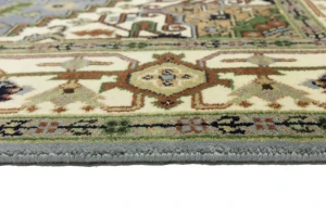 Khaki Floral 8X10 Oushak Chobi Oriental Rug