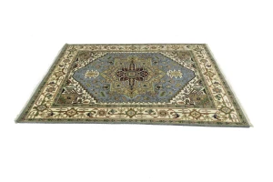 Khaki Floral 8X10 Oushak Chobi Oriental Rug