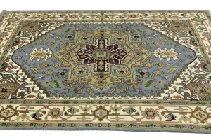 Khaki Floral 8X10 Oushak Chobi Oriental Rug