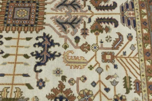 Cream Floral 8X10 Indo-Mahal Oriental Rug