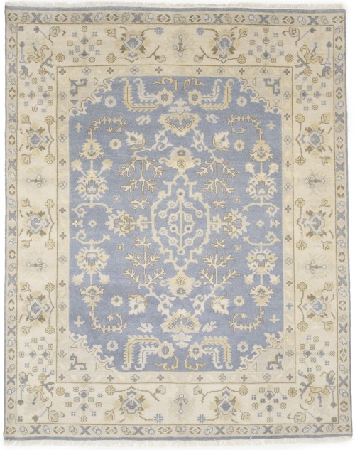 Gray Floral 8X10 Oushak Chobi Oriental Rug