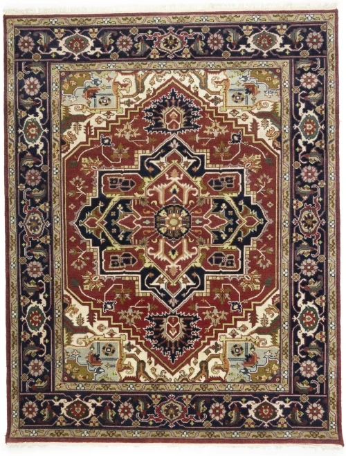 Red Floral 8X10 Heriz Serapi Oriental Rug