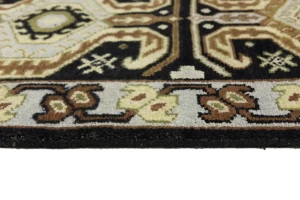 Charcoal Geometric 3X6 Traditional Serapi Oriental Rug