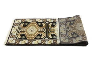Charcoal Geometric 3X6 Traditional Serapi Oriental Rug