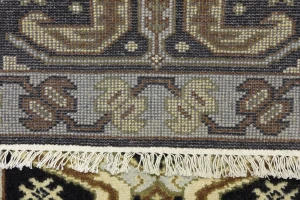 Charcoal Geometric 3X6 Traditional Serapi Oriental Rug