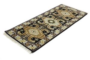 Charcoal Geometric 3X6 Traditional Serapi Oriental Rug