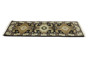 Charcoal Geometric 3X6 Traditional Serapi Oriental Rug