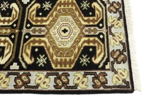 Charcoal Geometric 3X6 Traditional Serapi Oriental Rug