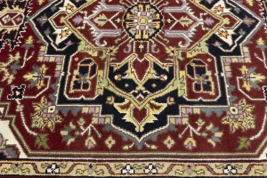 Red Floral 8X10 Traditional Heriz Serapi Oriental Rug
