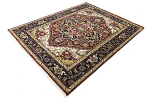 Red Floral 8X10 Traditional Heriz Serapi Oriental Rug