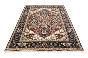 Red Floral 8X10 Traditional Heriz Serapi Oriental Rug