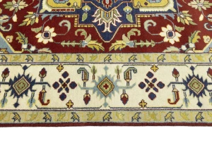 Rusty Red Floral 10X14 Heriz Serapi Oriental Rug