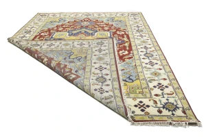 Rusty Red Floral 10X14 Heriz Serapi Oriental Rug