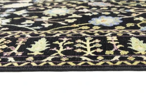 Black Floral 8X11 Osh Chobi Oriental Rug