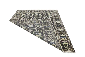 Black Floral 8X11 Osh Chobi Oriental Rug