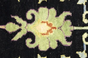 Black Floral 8X11 Osh Chobi Oriental Rug