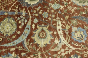 Rust Orange Floral 9X12 Chobi Peshawar Oriental Rug
