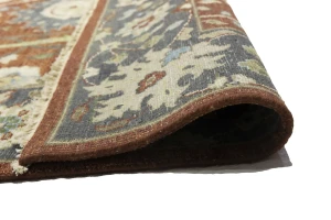 Rust Orange Floral 9X12 Chobi Peshawar Oriental Rug