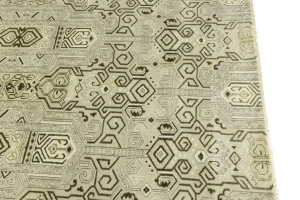Beige Geometric 8X10 Contemporary Modern Rug