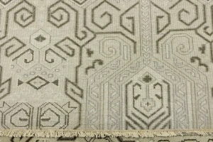 Beige Geometric 8X10 Contemporary Modern Rug