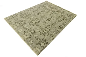 Beige Geometric 8X10 Contemporary Modern Rug