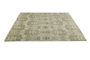 Beige Geometric 8X10 Contemporary Modern Rug