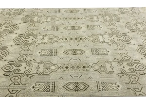 Beige Geometric 8X10 Contemporary Modern Rug