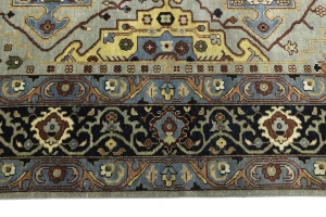 Gray Floral 10X14 Chobi Peshawar Oriental Rug