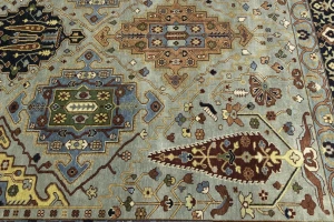 Gray Floral 10X14 Chobi Peshawar Oriental Rug