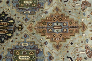 Gray Floral 10X14 Chobi Peshawar Oriental Rug